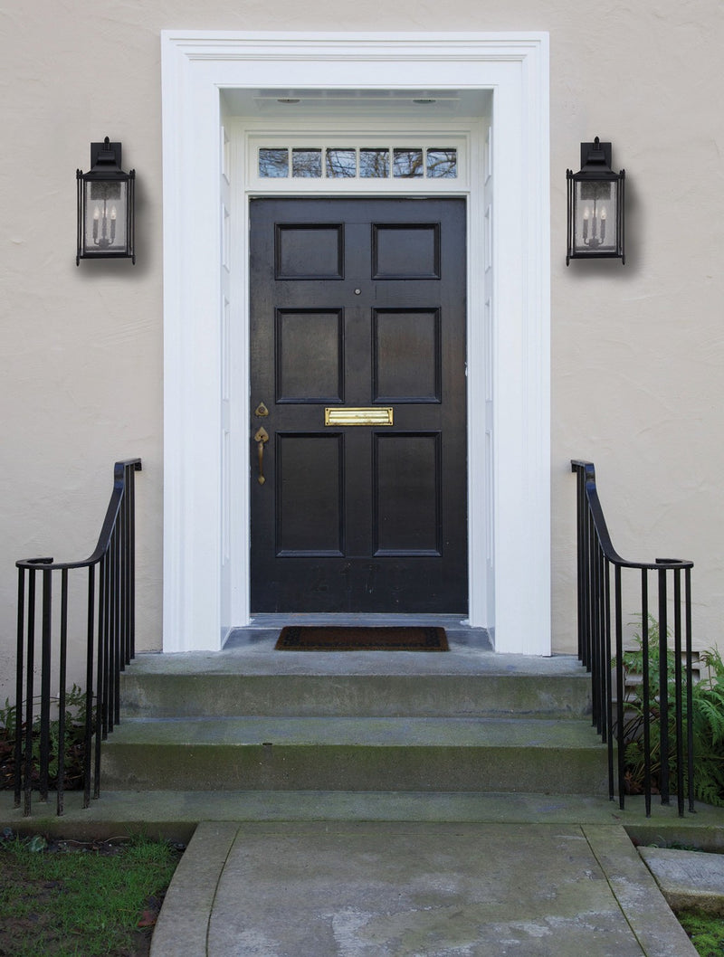 Savoy House 5-3453-BK Three Light Wall Lantern, Black