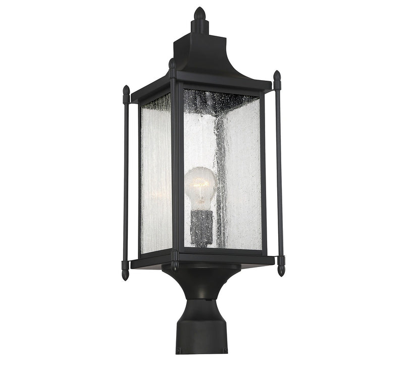Savoy House 5-3454-BK One Light Post Lantern, Black