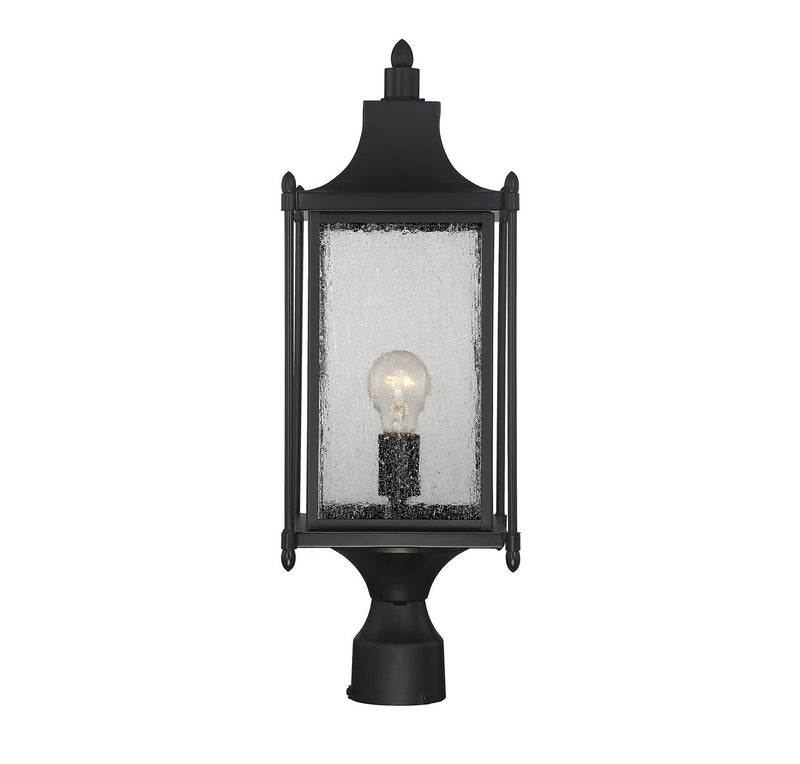 Savoy House 5-3454-BK One Light Post Lantern, Black