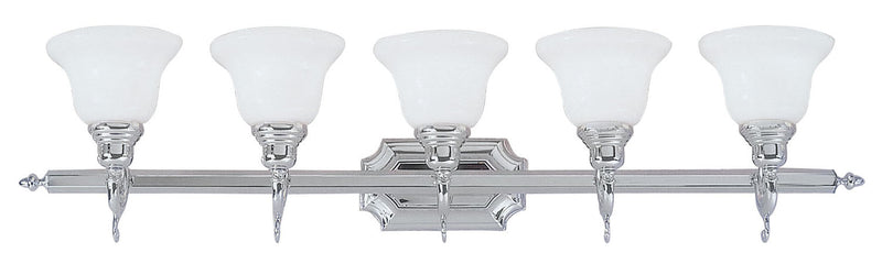 Livex Lighting 1285-05 Five Light Bath Vanity, Polished Chrome