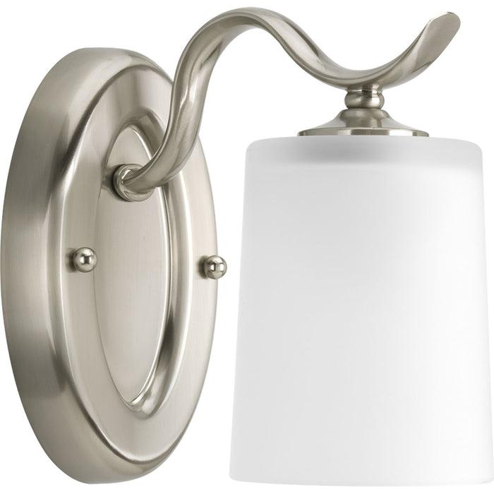 Progress Lighting P2018-09 One Light Bath, Brushed Nickel