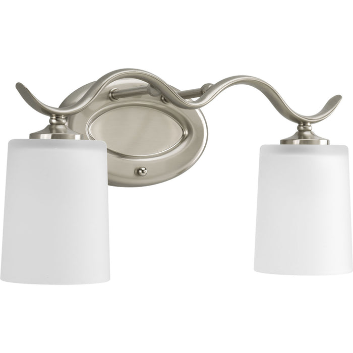 Progress Lighting P2019-09 Two Light Bath Bracket, Brushed Nickel