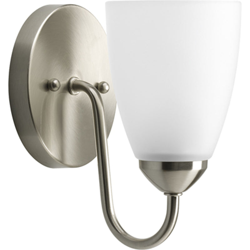 Progress Lighting P2706-09 One Light Bath, Brushed Nickel