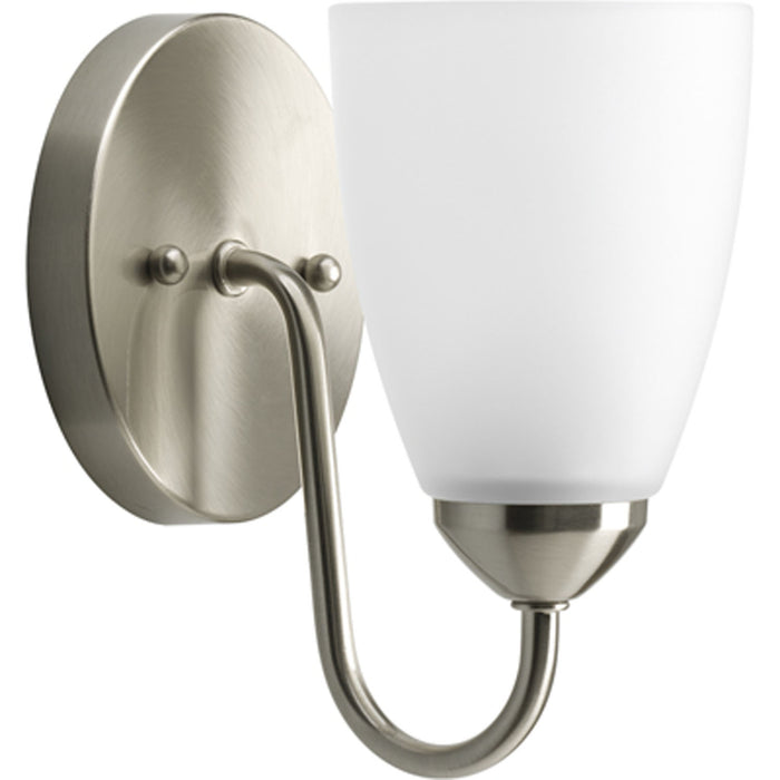 Progress Lighting P2706-09 One Light Bath, Brushed Nickel