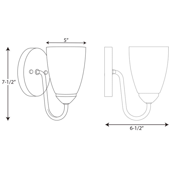 Progress Lighting P2706-20 One Light Bath, Antique Bronze