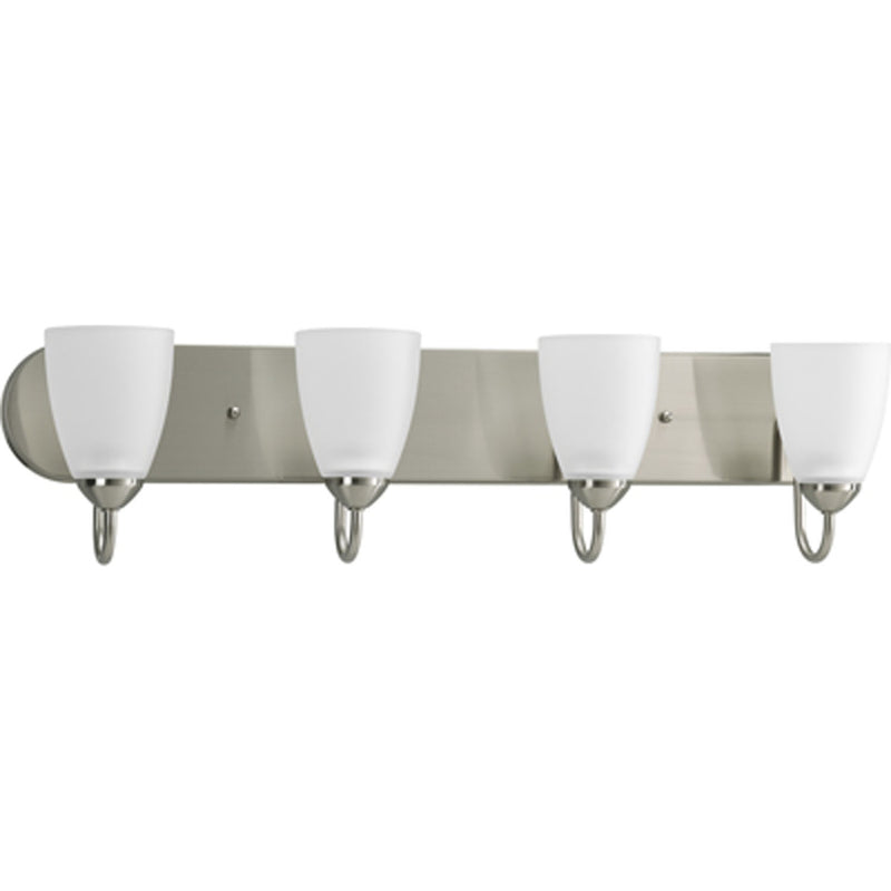 Progress Lighting P2709-09 Four Light Bath, Brushed Nickel