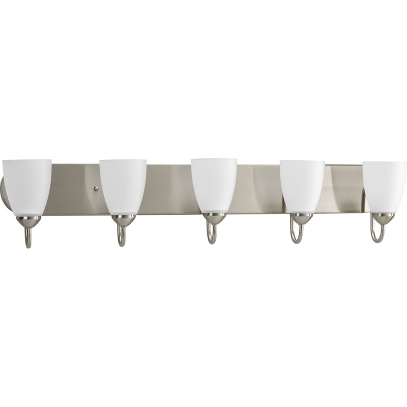 Progress Lighting P2713-09 Five Light Bath, Brushed Nickel