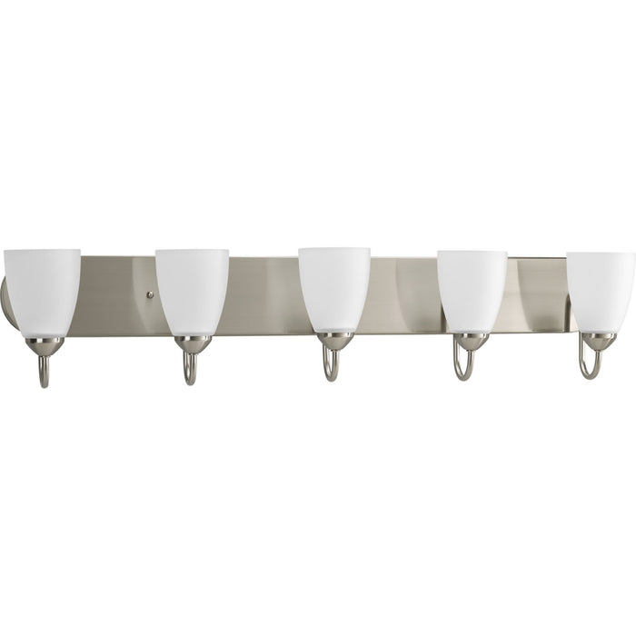 Progress Lighting P2713-09 Five Light Bath, Brushed Nickel
