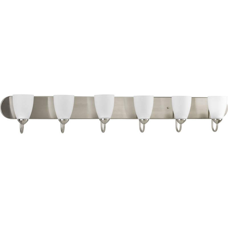 Progress Lighting P2714-09 Six Light Bath, Brushed Nickel