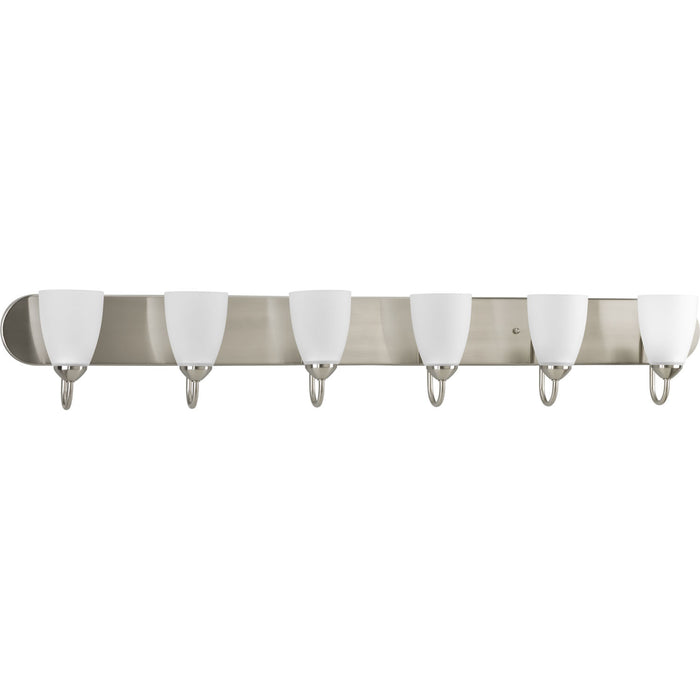 Progress Lighting P2714-09 Six Light Bath, Brushed Nickel