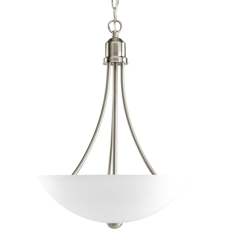 Progress Lighting P3914-09 Two Light Foyer Pendant, Brushed Nickel