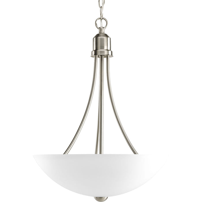 Progress Lighting P3914-09 Two Light Foyer Pendant, Brushed Nickel