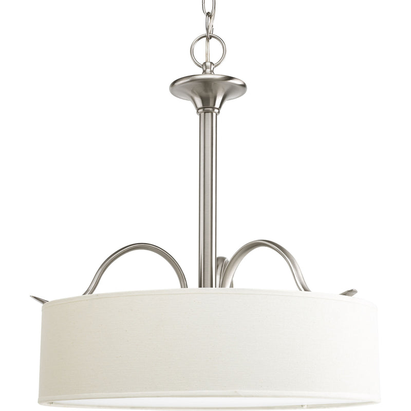 Progress Lighting P3931-09 Three Light Pendant, Brushed Nickel