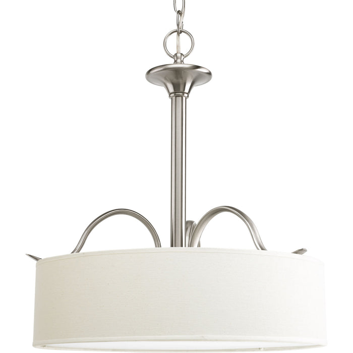 Progress Lighting P3931-09 Three Light Pendant, Brushed Nickel