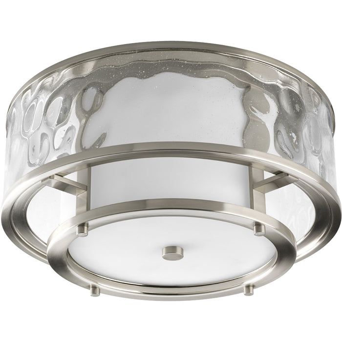 Progress Lighting P3942-09 Two Light Flush Mount, Brushed Nickel