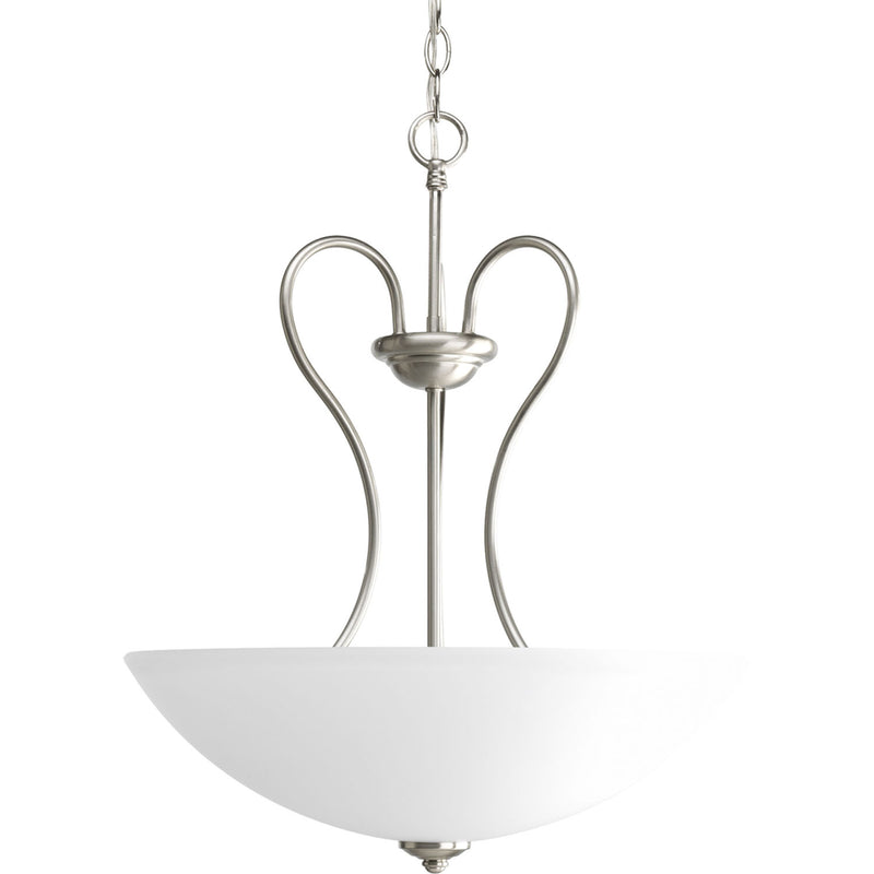 Progress Lighting P3955-09 Three Light Pendant, Brushed Nickel