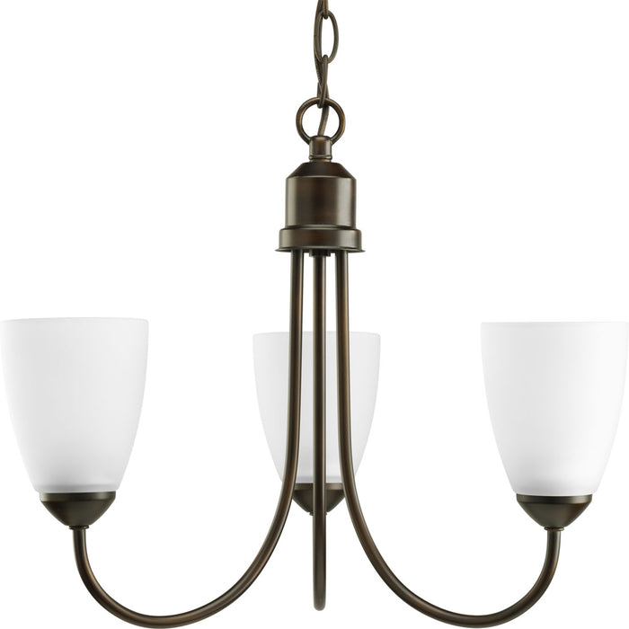 Progress Lighting P4440-20 Three Light Chandelier, Antique Bronze