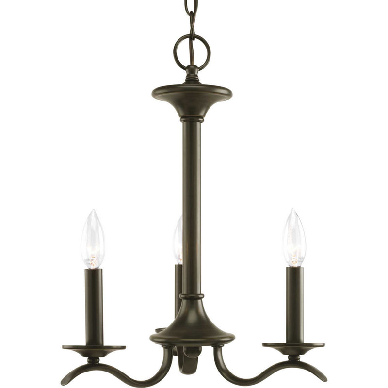 Progress Lighting P4632-20 Three Light Chandelier, Antique Bronze