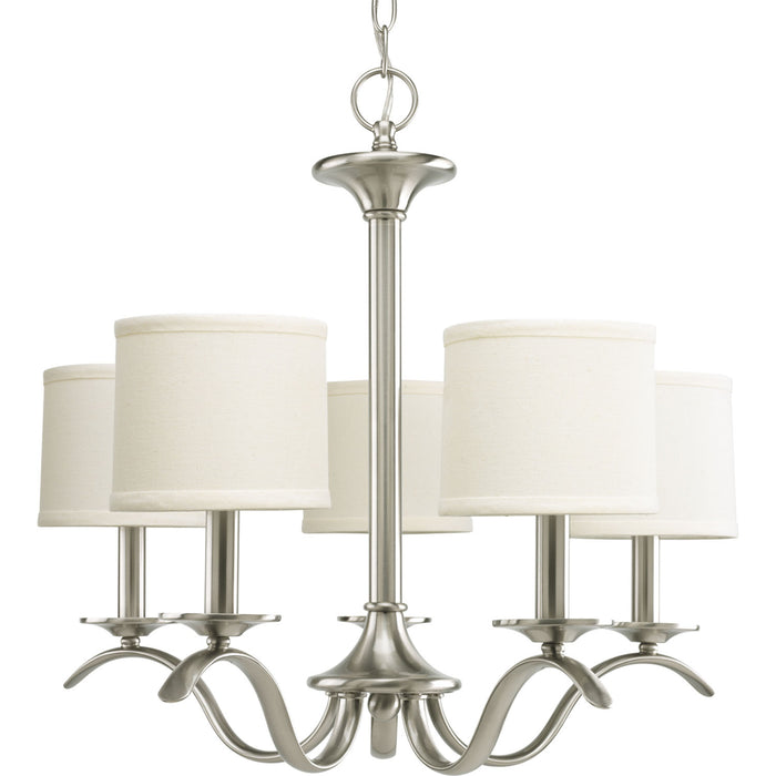 Progress Lighting P4635-09 Five Light Chandelier, Brushed Nickel