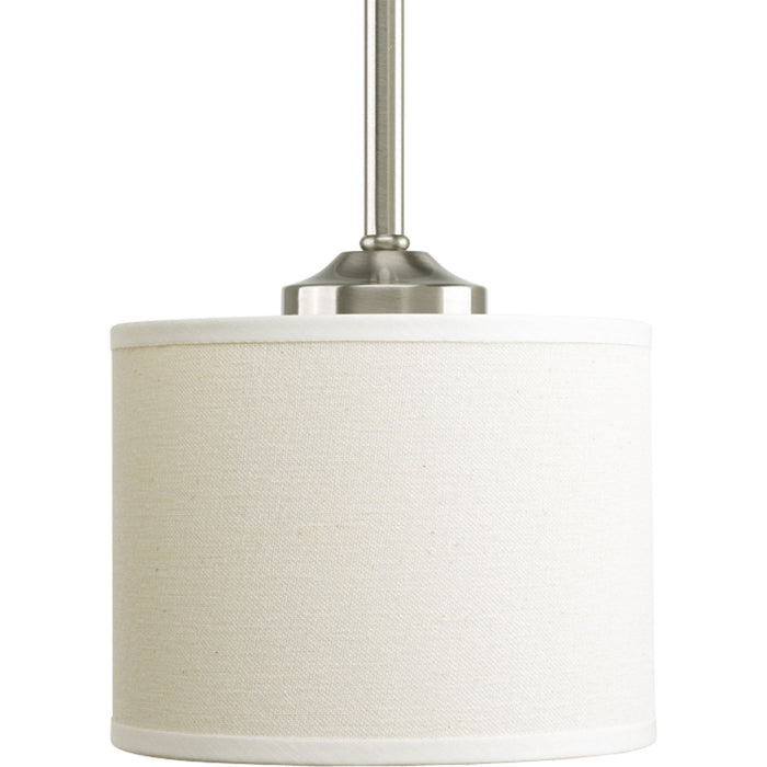 Progress Lighting P5065-09 One Light Mini Pendant, Brushed Nickel