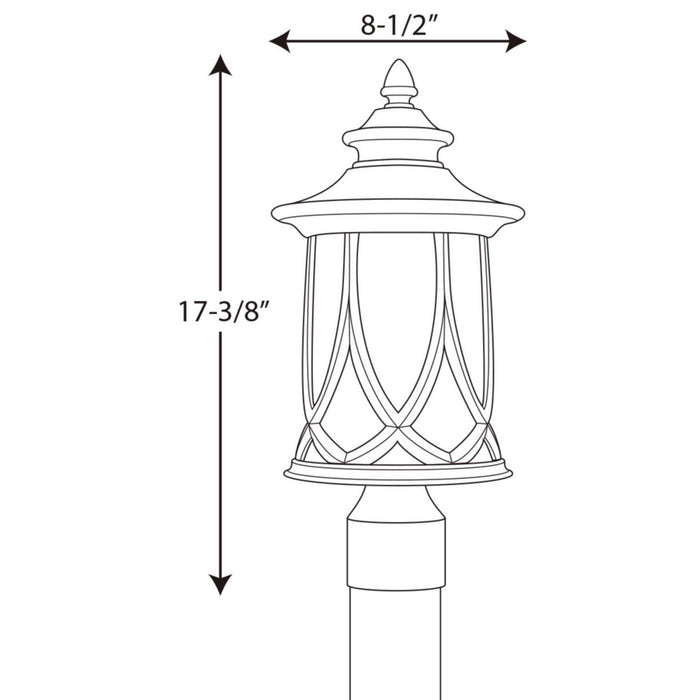 Progress Lighting P6404-122 One Light Post Lantern, Aged Copper