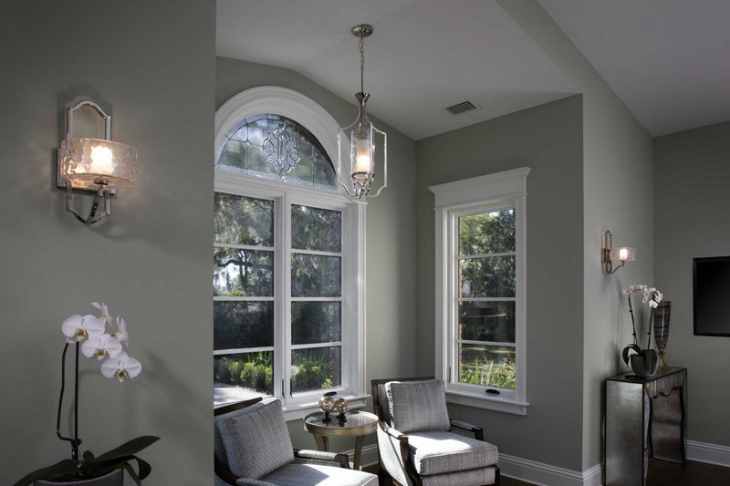 Progress Lighting P7046-104WB One Light Wall Sconce, Polished Nickel