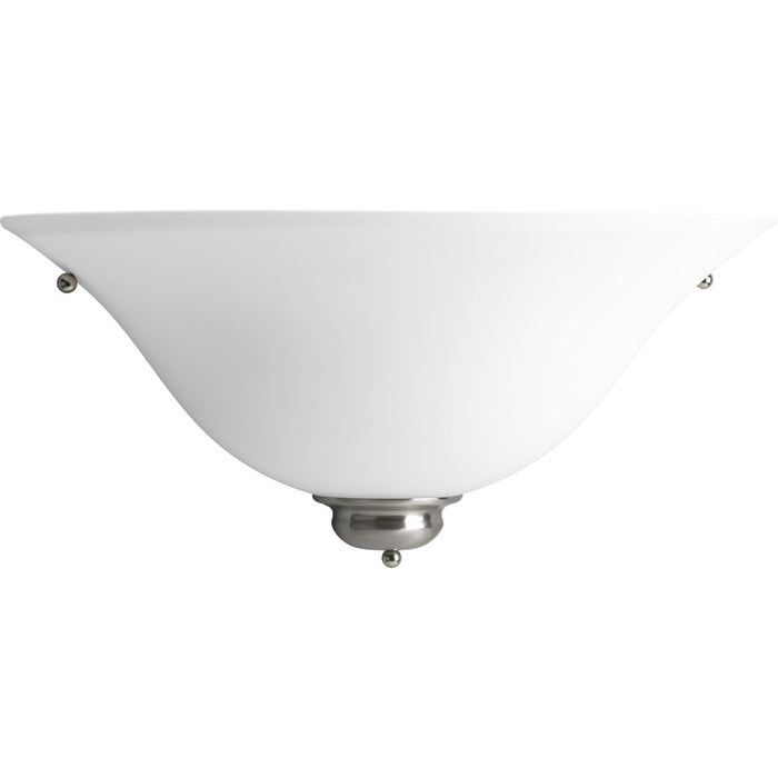 Progress Lighting P7153-09W One Light Wall Sconce, Brushed Nickel