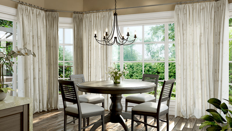 Quoizel MRN5006IB Six Light Chandelier, Imperial Bronze