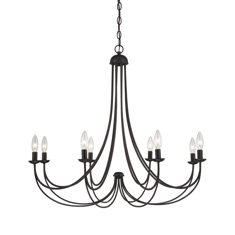 Quoizel MRN5008IB Eight Light Chandelier, Imperial Bronze