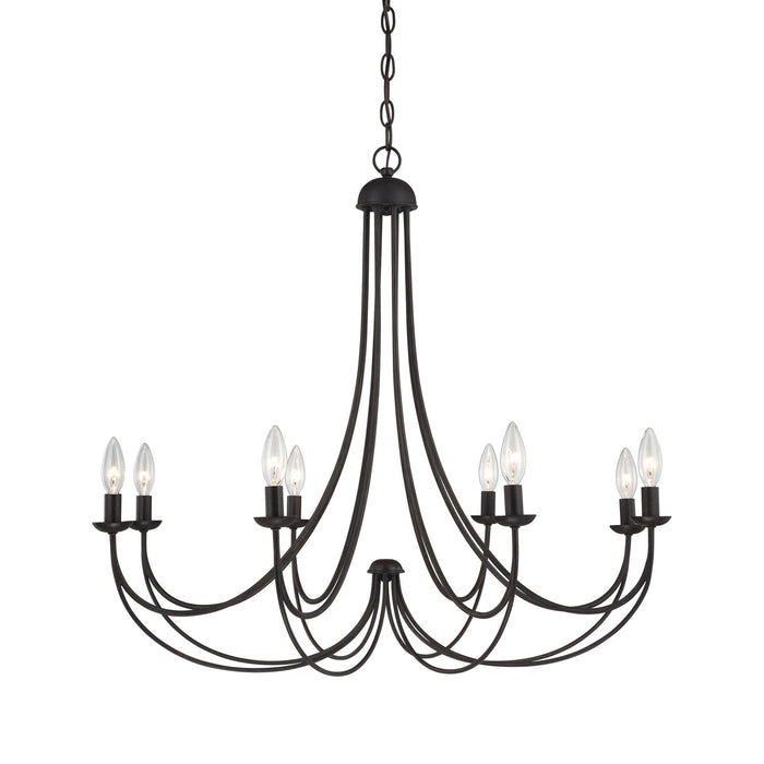 Quoizel MRN5008IB Eight Light Chandelier, Imperial Bronze