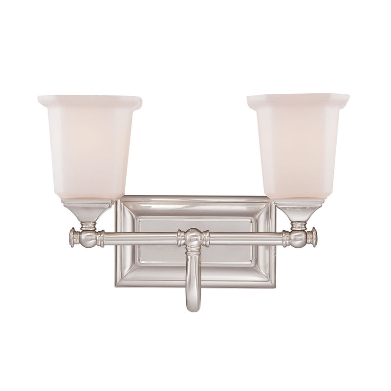 Quoizel NL8602BN Two Light Bath Fixture, Brushed Nickel