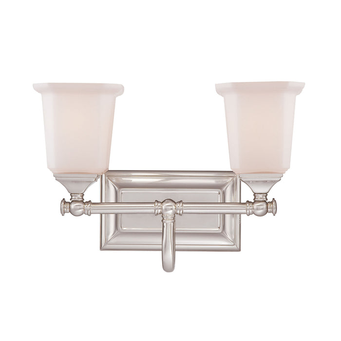 Quoizel NL8602BN Two Light Bath Fixture, Brushed Nickel
