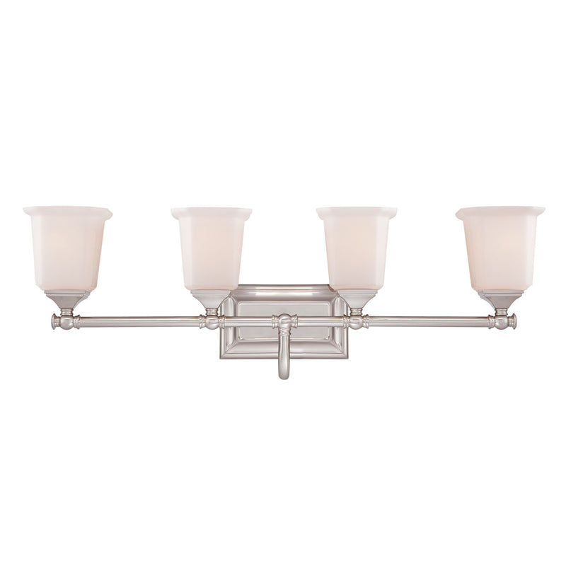 Quoizel NL8604BN Four Light Bath Fixture, Brushed Nickel
