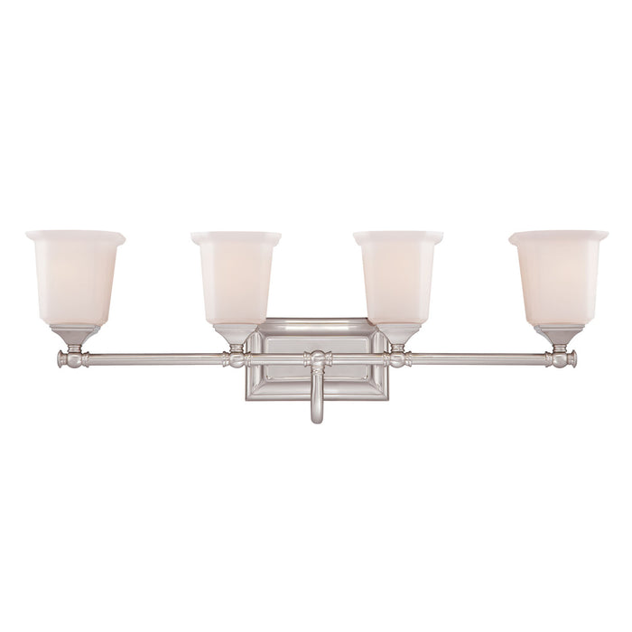 Quoizel NL8604BN Four Light Bath Fixture, Brushed Nickel
