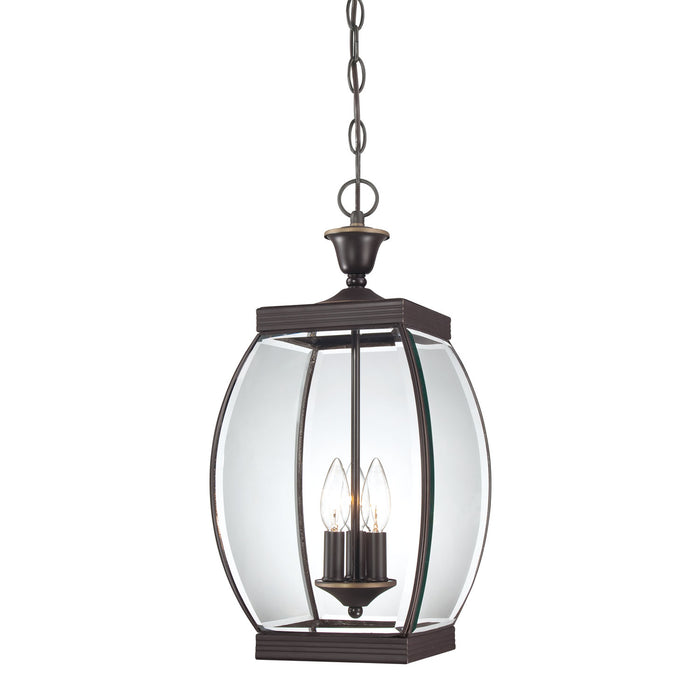 Quoizel OAS1909Z Three Light Outdoor Hanging Lantern, Medici Bronze