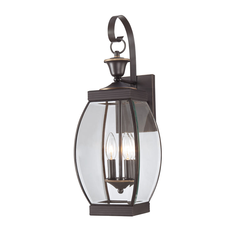 Quoizel OAS8408Z Two Light Outdoor Wall Lantern, Medici Bronze
