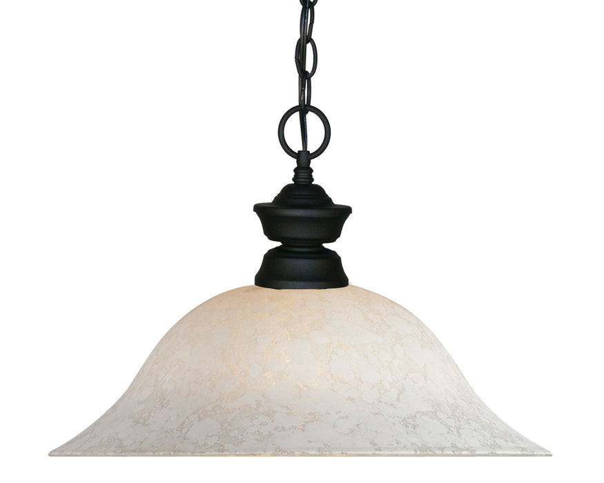 Z-Lite 100701MB-WM16 One Light Pendant, Matte Black