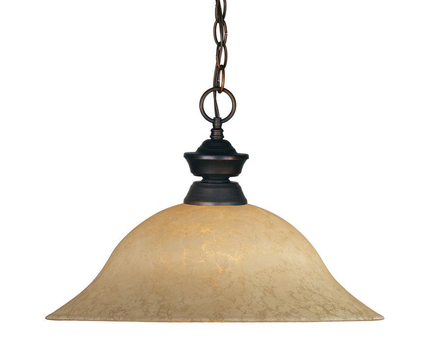 Z-Lite 100701OB-GM16 One Light Pendant, Olde Bronze