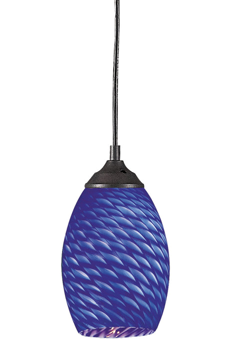 Z-Lite 131-BLUE One Light Pendant, Sand Black