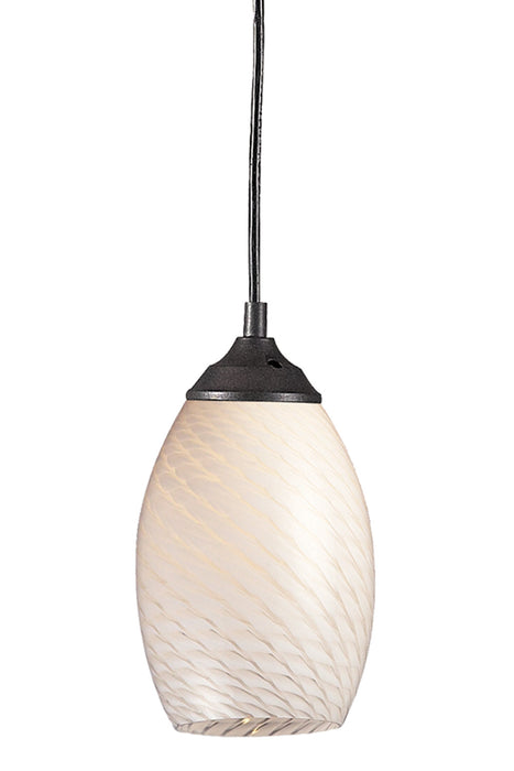 Z-Lite 131-WHITE One Light Pendant, Sand Black