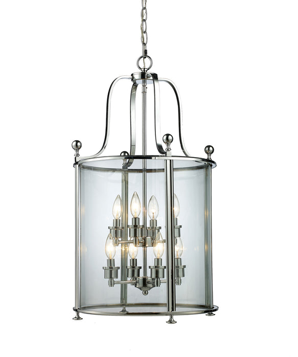 Z-Lite 134-8 Eight Light Chandelier, Chrome