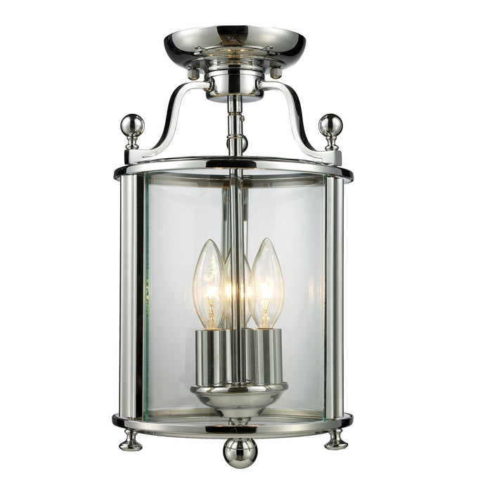 Z-Lite 134SF Three Light Semi Flush Mount, Chrome