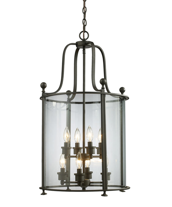 Z-Lite 135-8 Eight Light Chandelier, Bronze