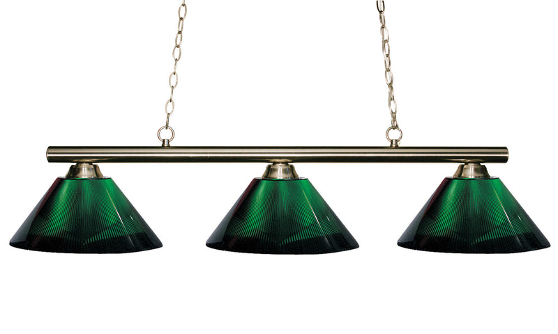 Z-Lite 155-3BN-ARG Three Light Billiard, Brushed Nickel