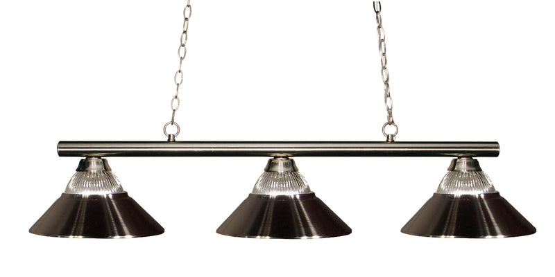 Z-Lite 155-3BN-RBN Three Light Billiard, Brushed Nickel