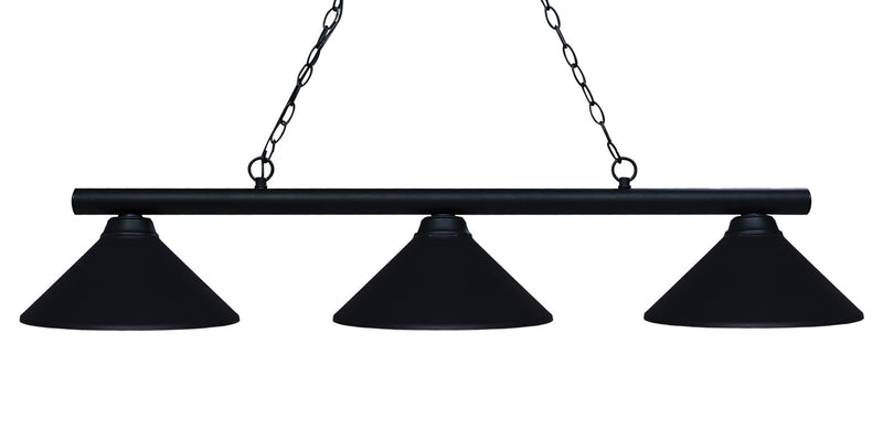 Z-Lite 155-3MB-MMB Three Light Billiard, Matte Black