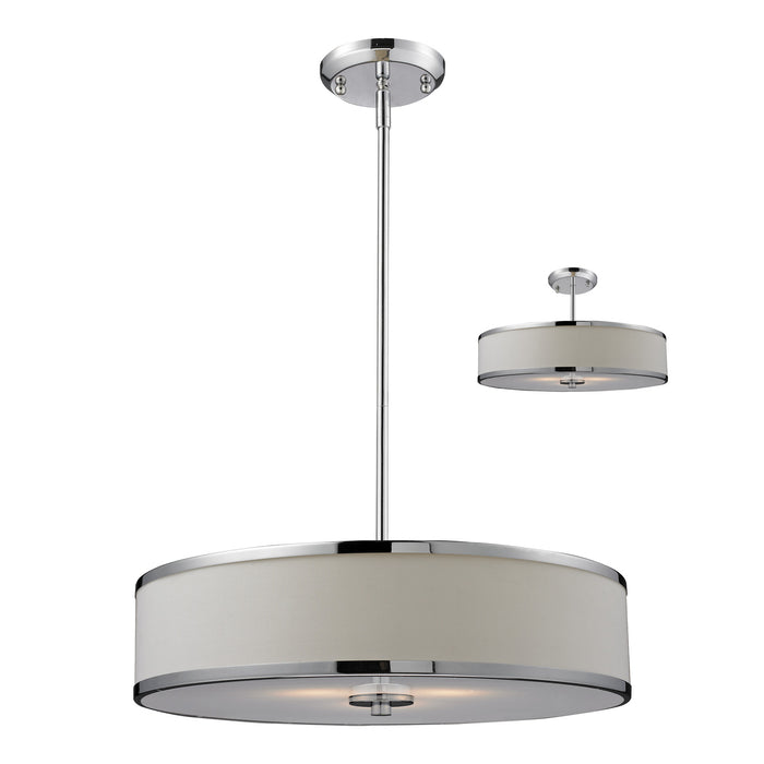 Z-Lite 164-20 Three Light Pendant, Chrome