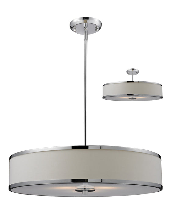 Z-Lite 164-24 Three Light Pendant, Chrome