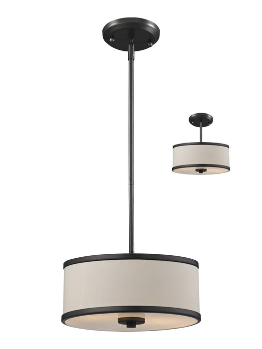 Z-Lite 165-12 Two Light Pendant, Factory Bronze