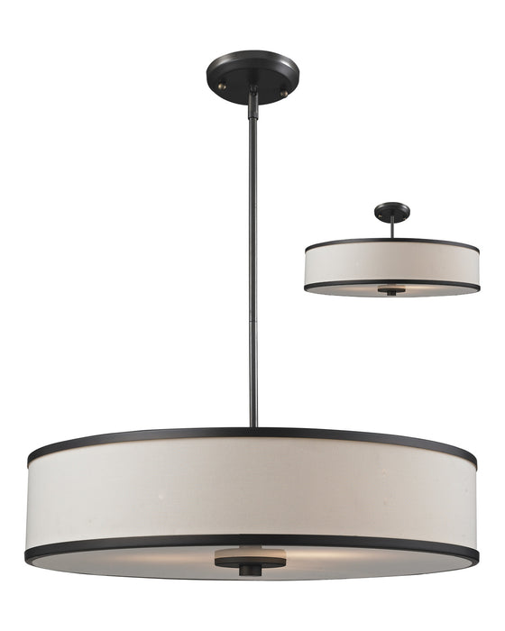 Z-Lite 165-24 Three Light Pendant, Factory Bronze